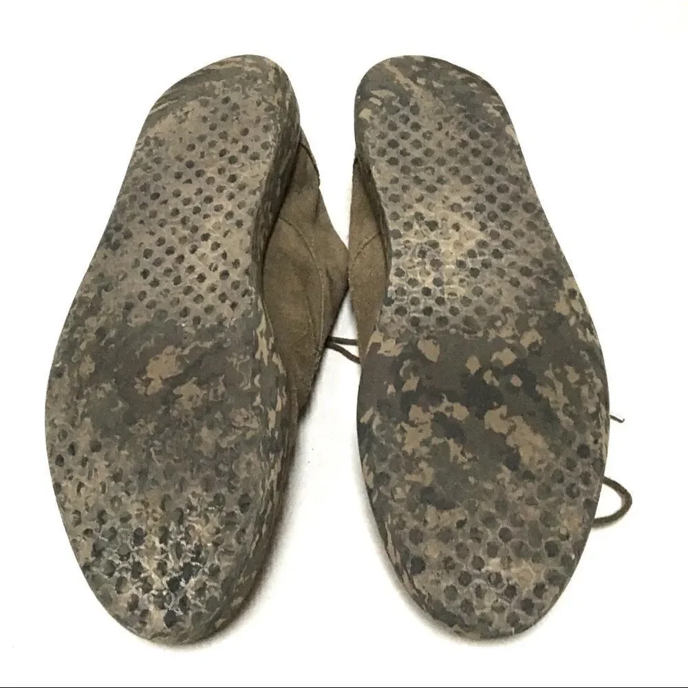 ‎Toms camo wing tip suede oxford loafers 12
